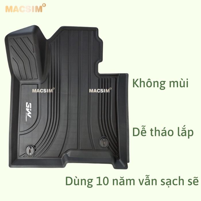 Thảm lót sàn xe ô tô Kia sorento 2021- nay Nhãn hiệu Macsim 3W chất liệu nhựa TPE đúc khuôn cao cấp - màu đen