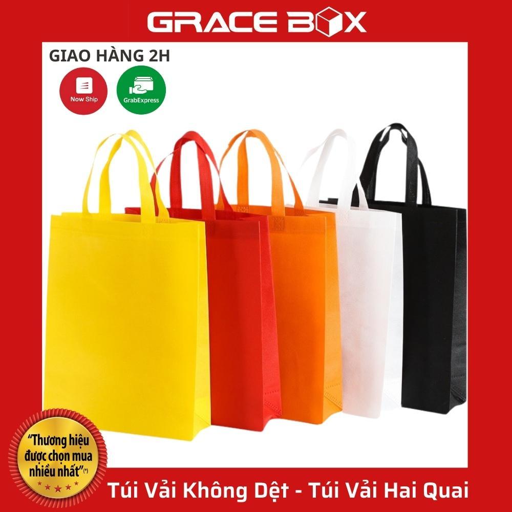 Túi Vải Không Dệt - Màu Xám - Túi Vải Bảo Vệ Môi Trường - Túi Vải Hai Quai