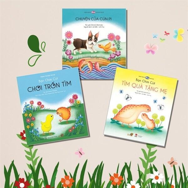 Combo Sách Ehon - Chuyện Của Cún Pi + Bạn Chim Cút Tìm Quà Tặng Mẹ + Bạn Chim Cút Chơi Trốn Tìm
