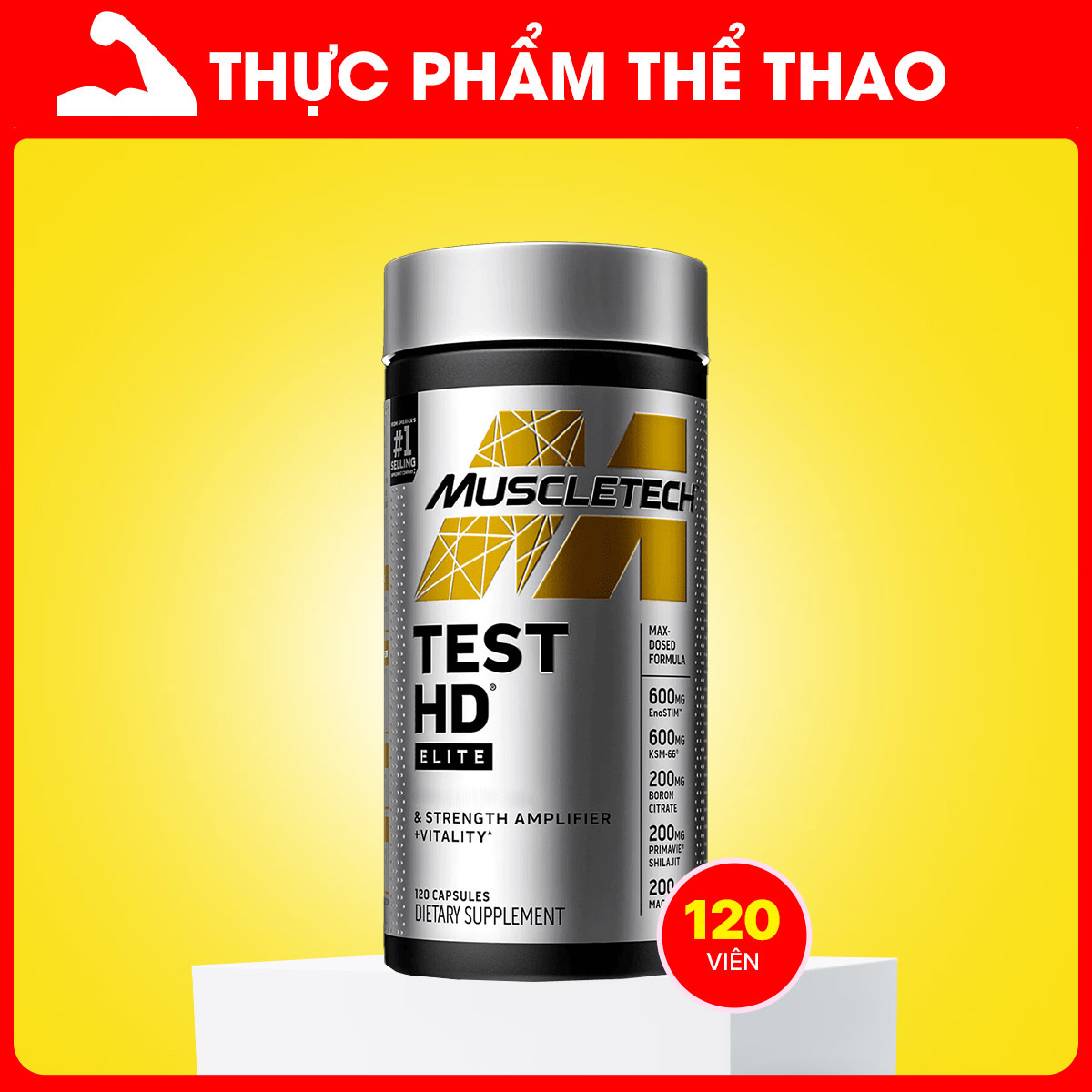 MuscleTech Test HD 120v – Tăng Cơ và Testosterone - Chính Hãng Muscletech USA