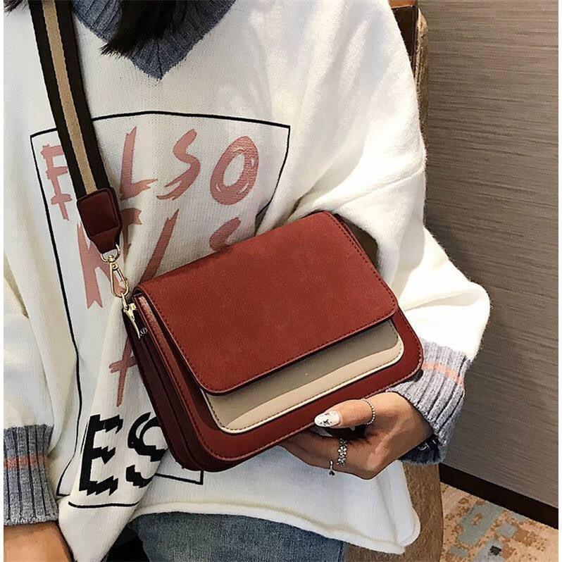 TÚI ĐEO CHÉO MINI ULZZANG THỜI TRANG NỮ PHỐI 2 MÀU DÂY ĐEO CHÉO BẢN TO PHỤ KIỆN THỜI TRANG
