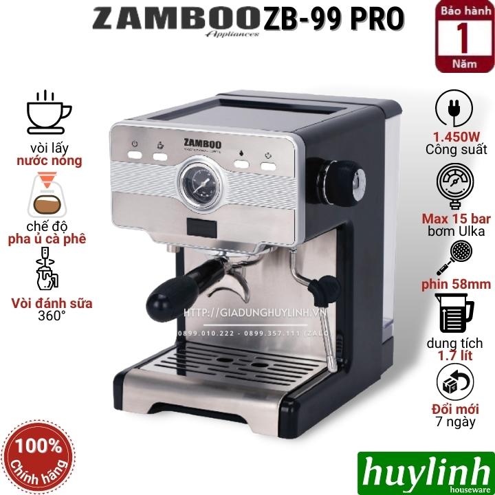 Máy pha cà phê Espresso Zamboo ZB-99 PRO - Hàng chính hãng