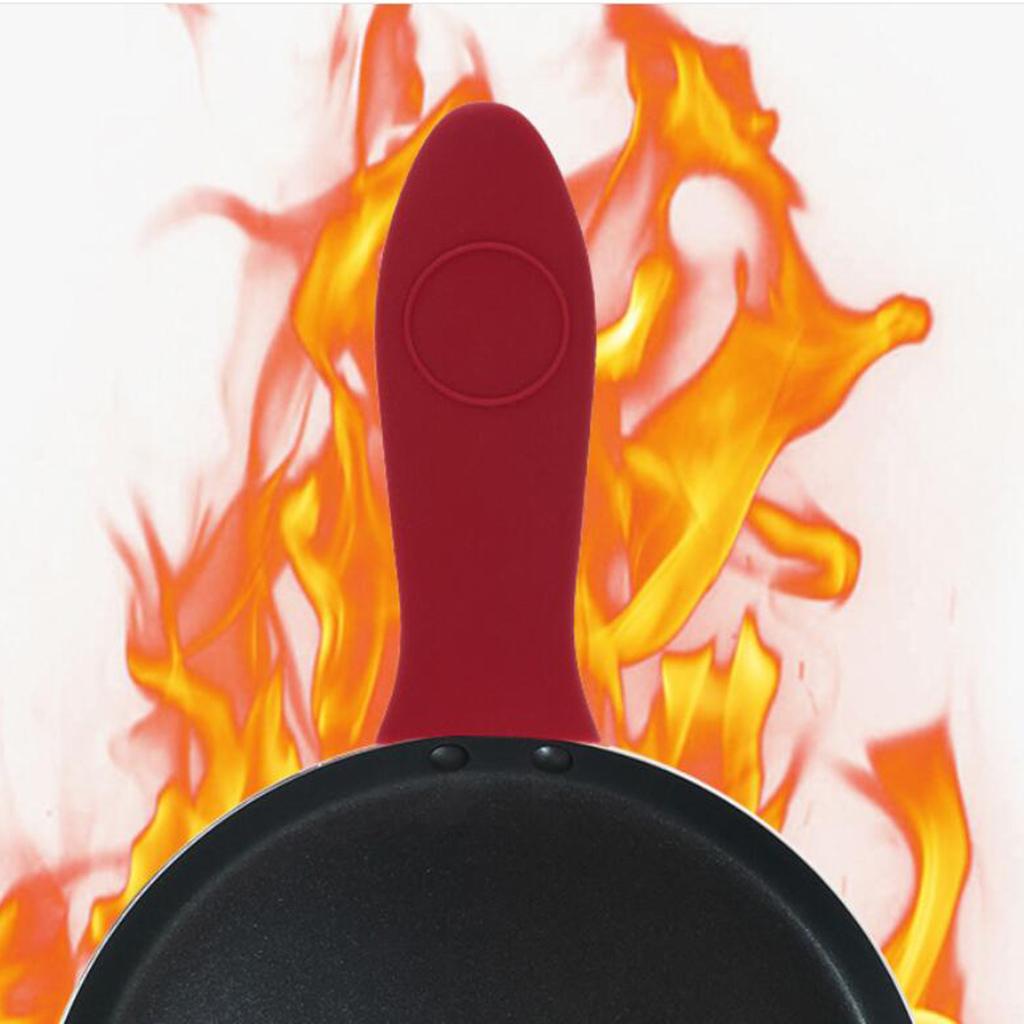 2 Silicone Hot Handle Holder Pot Holder Cast Iron Skillets Sleeve Cover Grip