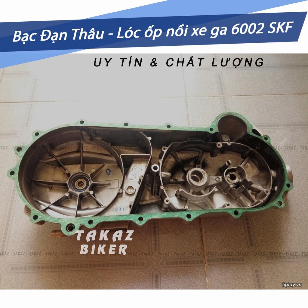 bạc đạn thâu lốc nồi xe tay ga 6002 bít nhựa lõi đồng thâu SKF