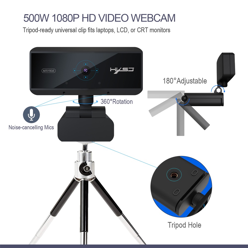HXSJ S3 5 Million Pixels Auto Focus Webcam