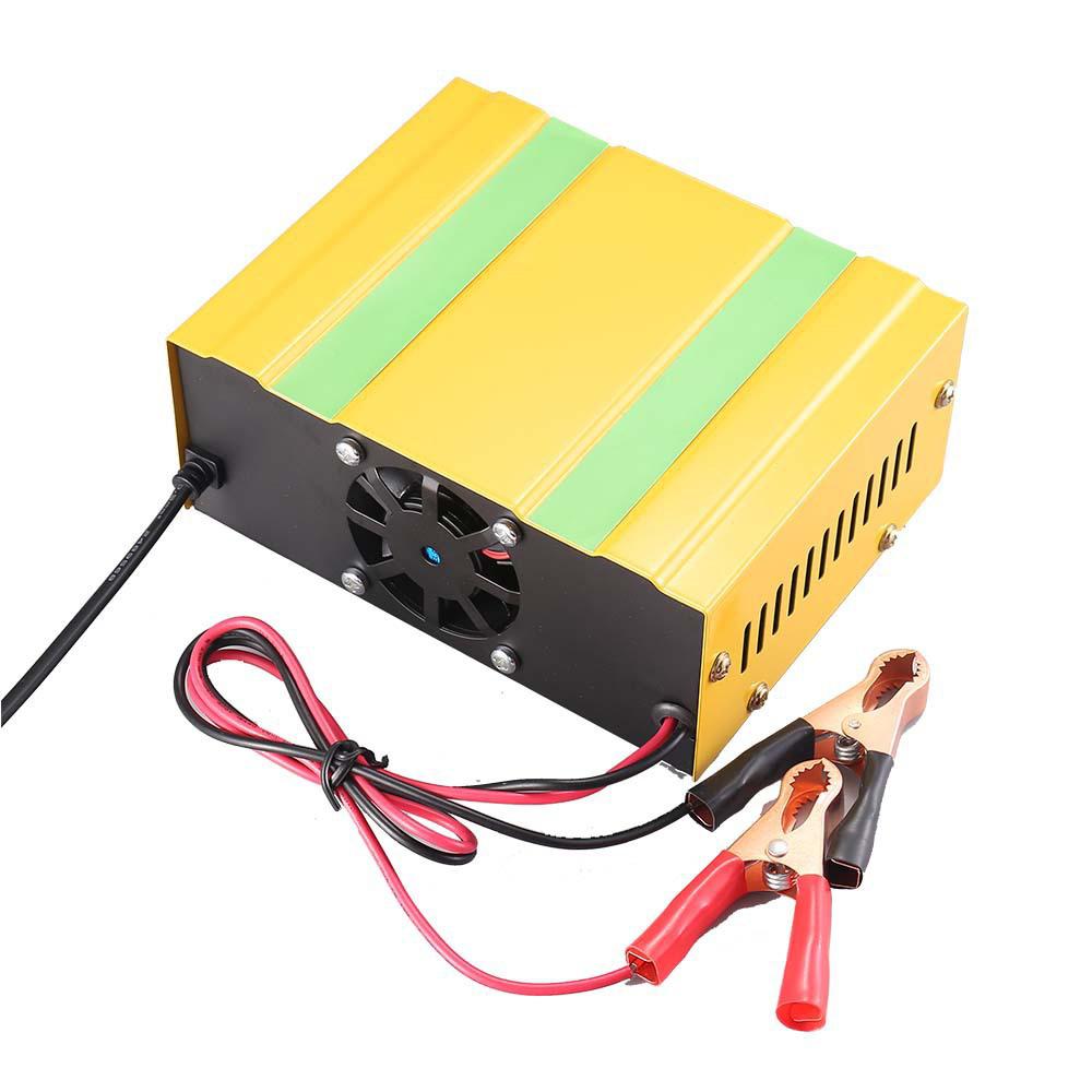Car Battery Chargers 12V/24V Intelligent Pulse Repairing Charge Device Automotive Battery Trickle Maintainer for Car Truck Motorcycle Battery Leadacid Battery Lithium Battery