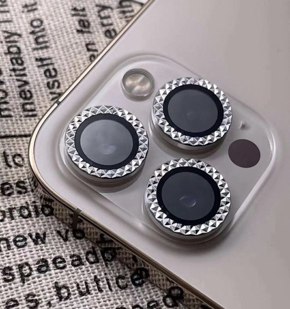 Bộ Vòng Bảo Vệ Camera Dành Cho iPhone 12Pro - 12Pro Max  - Chống Bụi, Hạn chế vân tay & Mờ Camera - Phay Kim Cương Siêu Chất