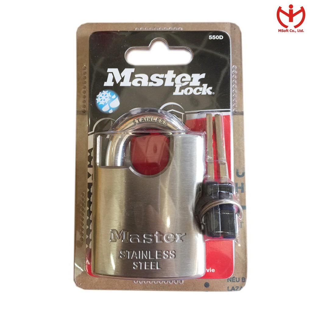 Ổ khóa chống cắt Master Lock 550 D thân inox SUS 304 rộng 50mm