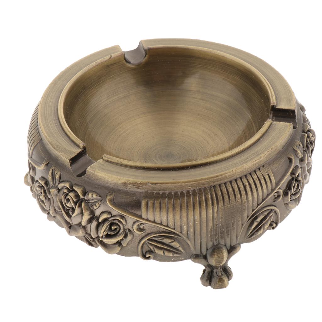 Retro Ashtray Multi Cigarettes Rest Outlet for Group of People Use-Bronze