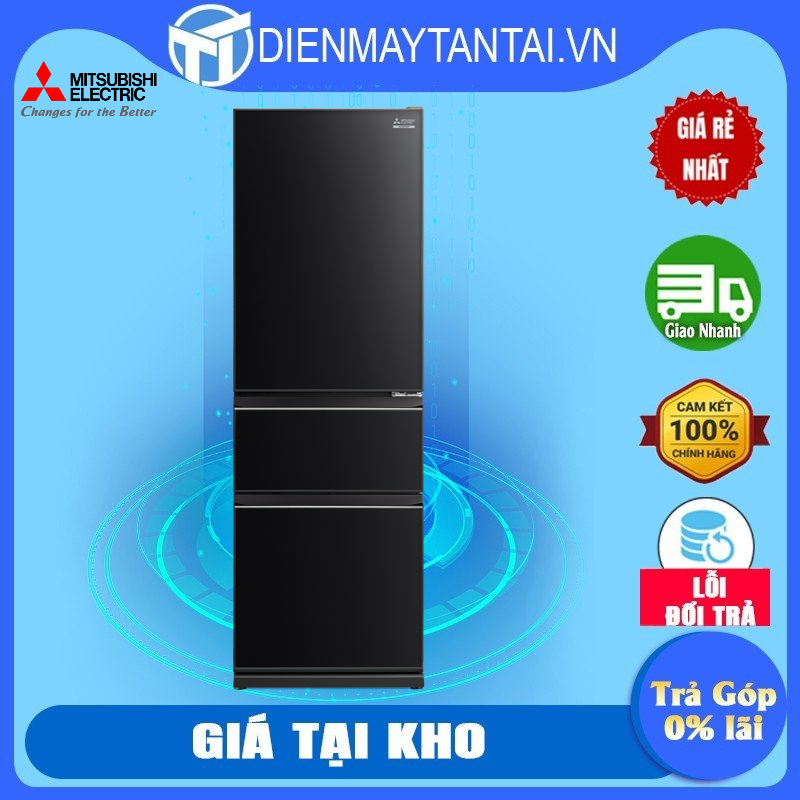 Tủ lạnh Mitsubishi Inverter 365 Lít MR-CGX46EN-GBK-V - Hàng chính hãng [Giao hàng toàn quốc]