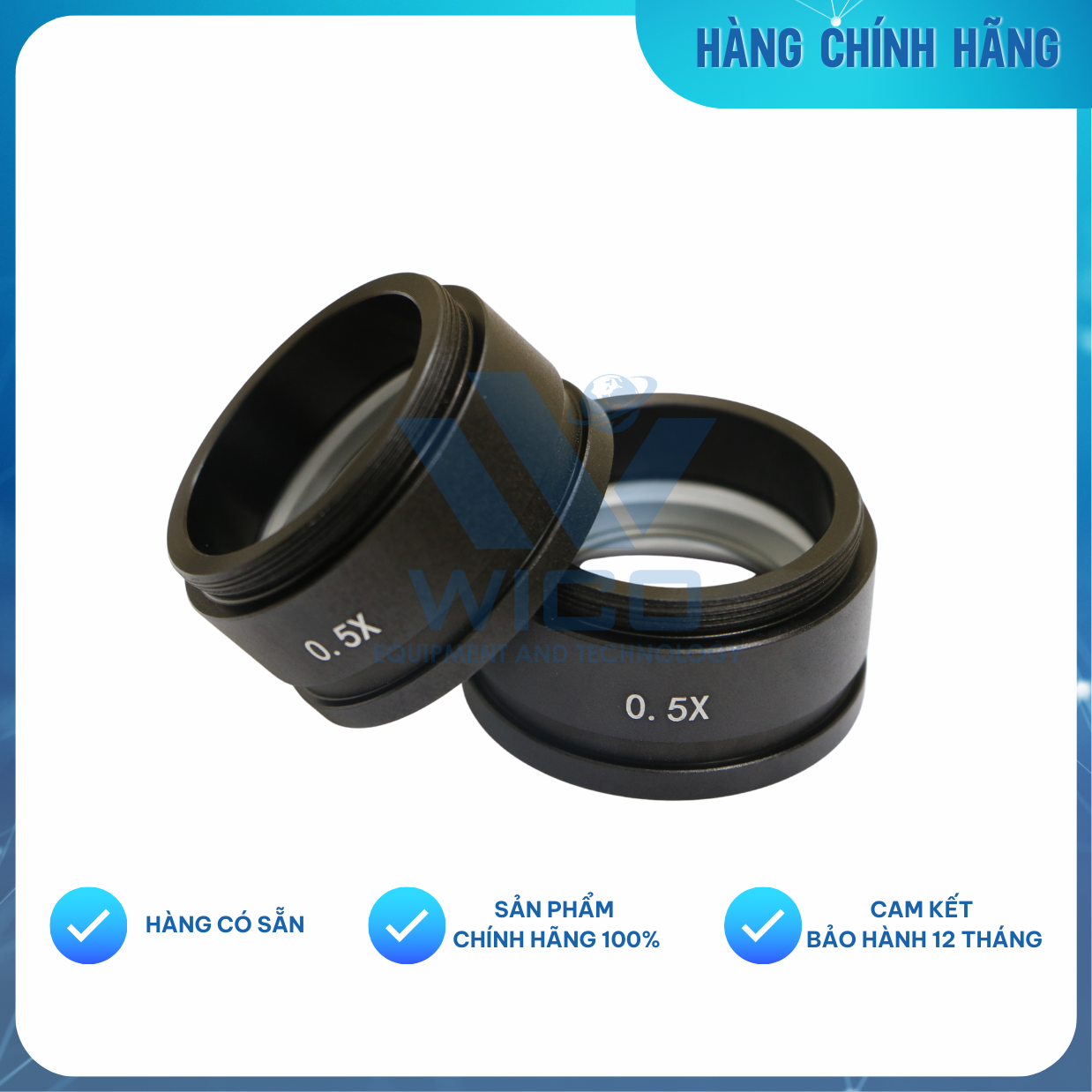 Bộ Ống Kính 0.5x Chuyên Dụng Cho Camera Kết Nối Kính Hiển Vi - Hàng Chính Hãng