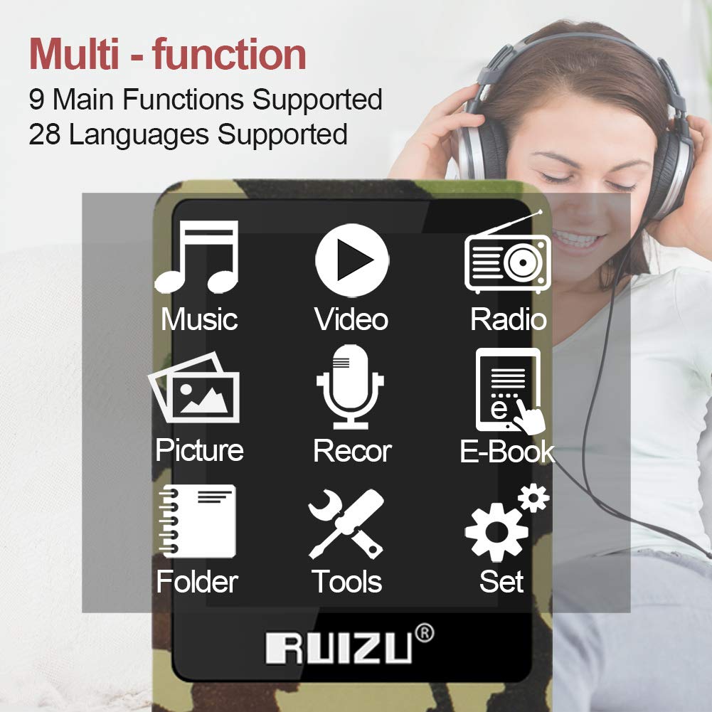 Máy Nghe Nhạc MP3 Lossless Ruizu X02 Bản 8GB Màu Rằn Ri Cao Cấp AZONE - Hàng Chính Hãng