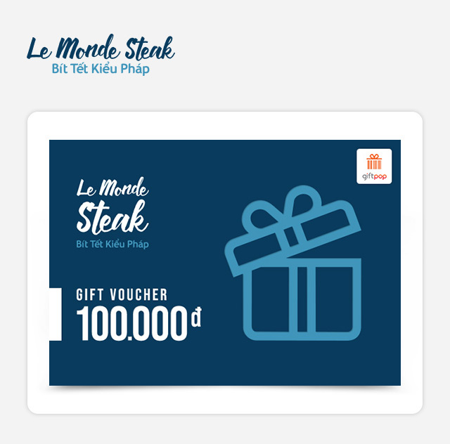 Hình ảnh Giftpop - Phiếu Quà Tặng Le Monde Steak 100K