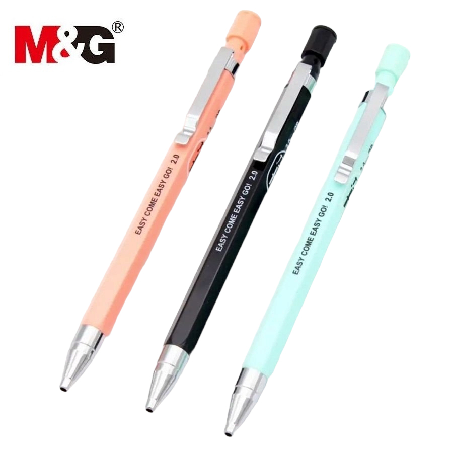Set 3 bút chì kim 2.0mm M&amp;G AMP35601 / 35671 ngòi to ruột ASL 37902 / 37901 - Đầu bút là gọt chì
