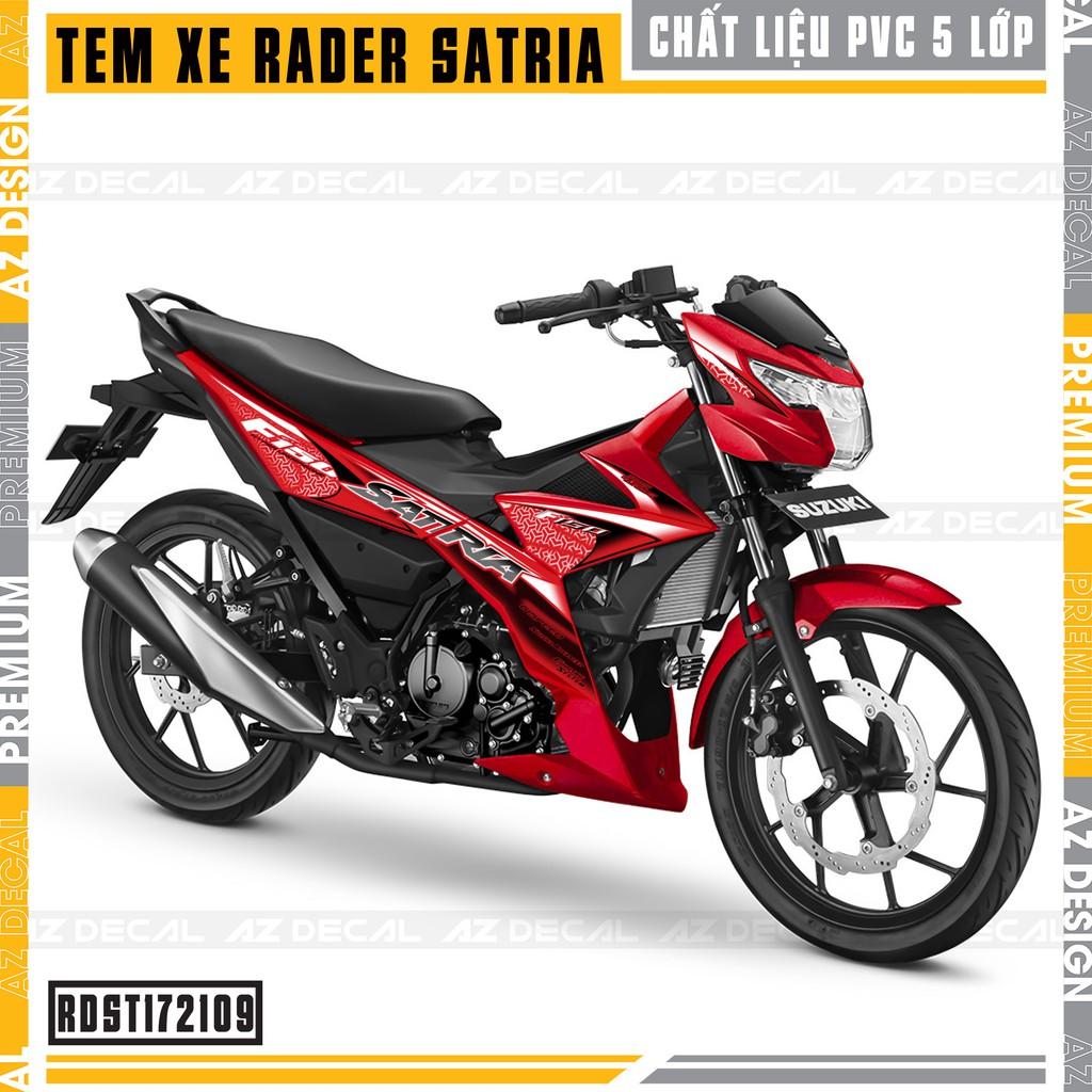 Tem Rời Xe Suzuki Raider/Satria Mẫu F150 | RDST172109 | Đa Dạng Màu Sắc Cho Xe Raider, Chống Thấm, Chống Bay Màu - Xanh Trắng Xám