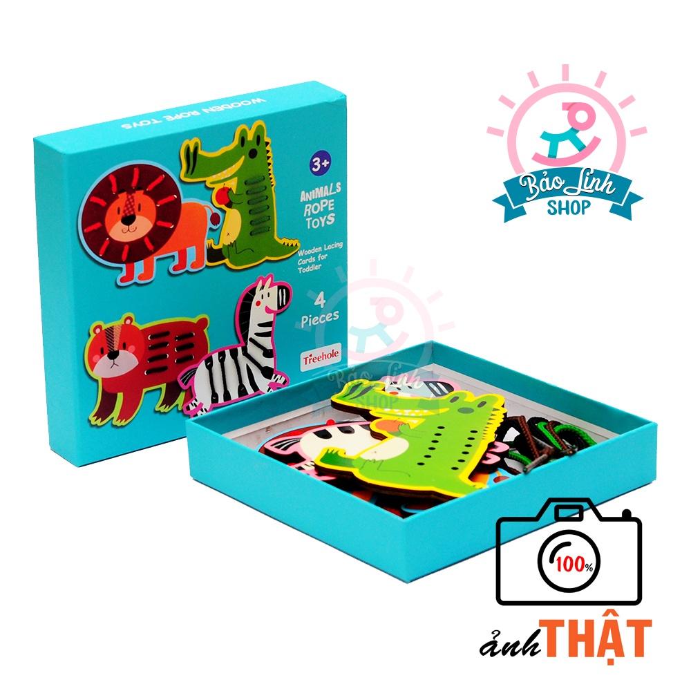 Đồ chơi gỗ cho bé 2-4 tuổi tập xỏ dây thực hành cuộc sống, phát triển trí tuệ| Giáo cụ Montessori tại nhà