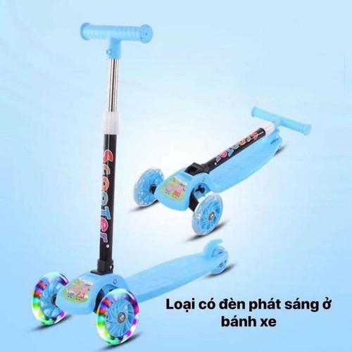 Xe Scooter 3 bánh có đèn phát sáng mẫu mới - Giao màu ngẫu nhiên