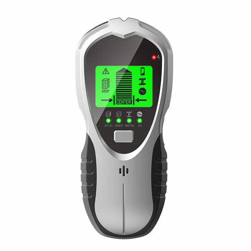Máy dò tường 4 trong 1, Máy dò vật liệu máy quét tường, máy dò xây dựng với chỉ báo ánh sáng LCD / Cảnh báo âm thanh, phát hiện kim loại, dây điện, đinh tán bằng gỗ trong tường