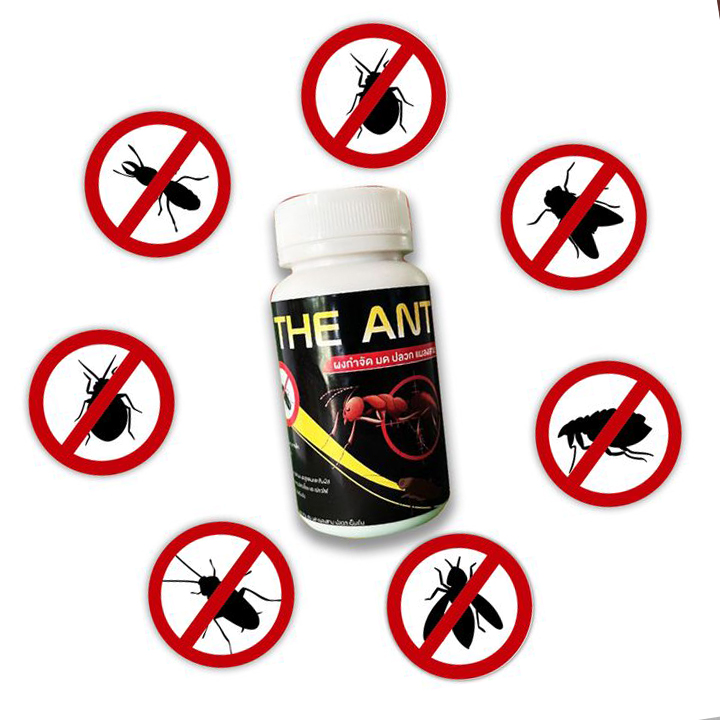 Bột Diệt Kiến Gián Mối THE ANTS 100g Nội Địa Thái Lan Dùng 1 Lần Diệt Cả Ổ Trong 5 Phút Tặng Thìa Xúc Bột