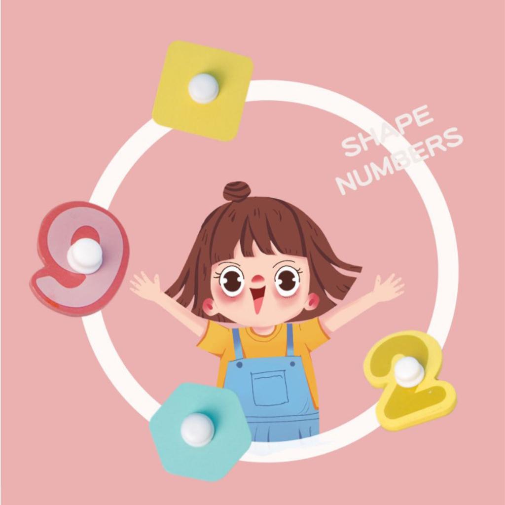 Wooden Sensory Toys Peg Puzzle Board Shapes Matching Knob Puzzles for Kids Early Education