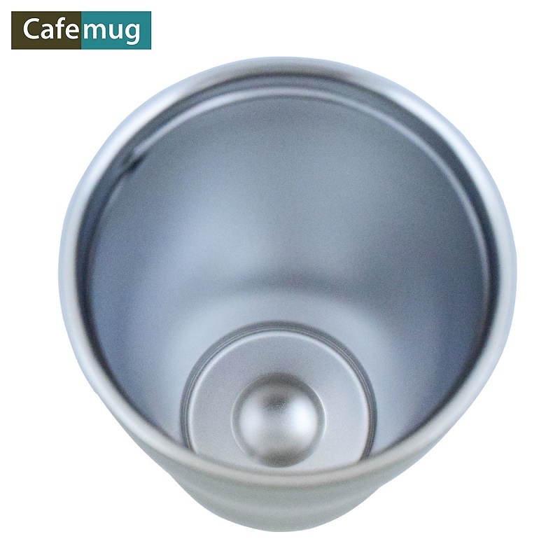 Combo bình giữ nhiệt inox Cafe Mug 360ml + cây rửa chai lọ có đầu mút - nội địa Nhật Bản