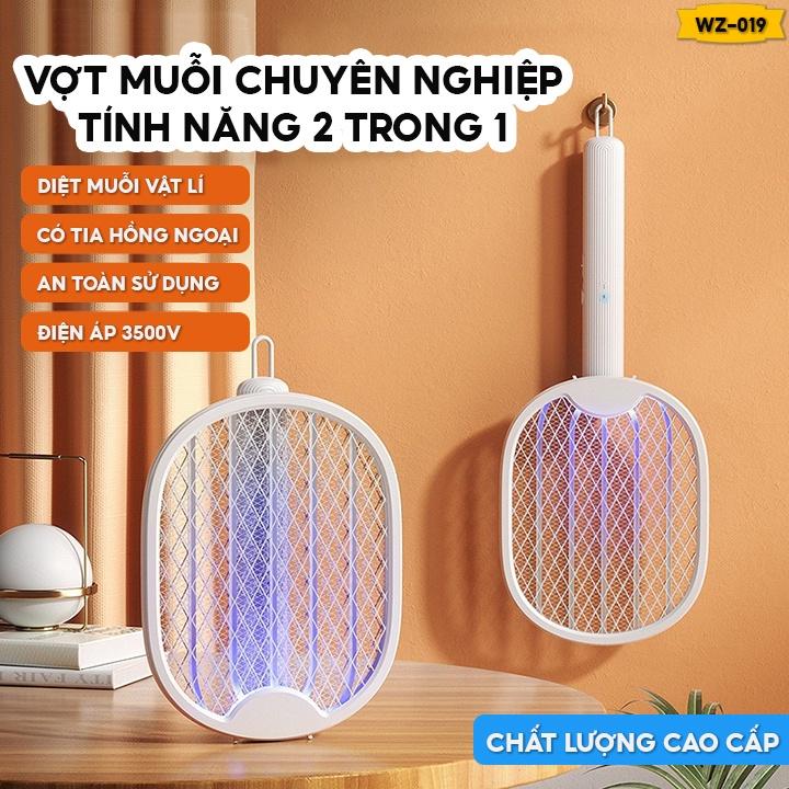 Vợt Muỗi Có Đèn Hồng Ngoại Xếp Gọn Tiện Lợi Đa Năng Thời Gian Chờ Lên Đến 35 Ngày WZ-019