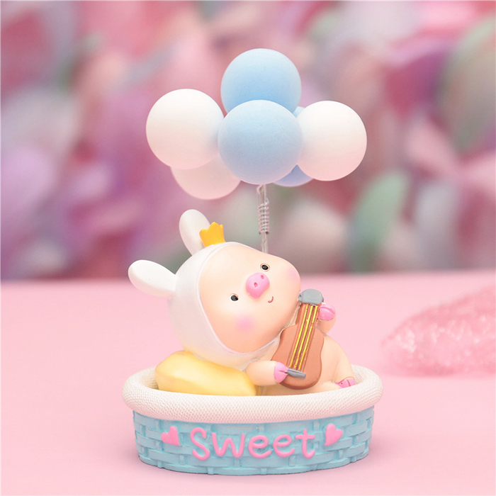 Khinh khí cầu heo sữa mô hình trang trí	