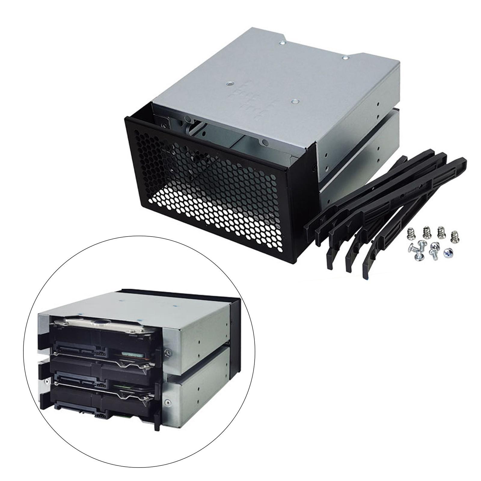 3 Bay 3.5" HDD Cage Rack SAS Disk Tray Caddy