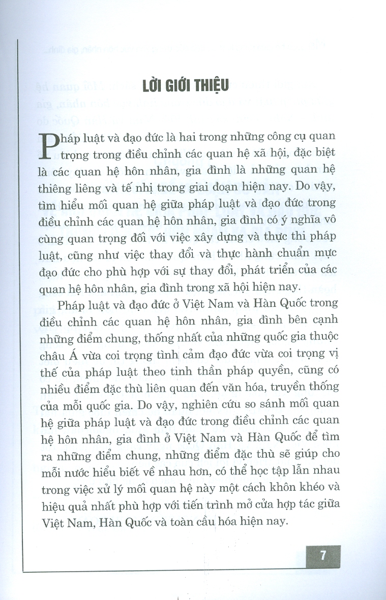 Mối Quan Hệ Giữa Pháp Luật Và Đạo Đức Trong Lĩnh Vực Hôn Nhân, Gia Đình - Nghiên Cứu So Sánh Việt Nam Và Hàn Quốc