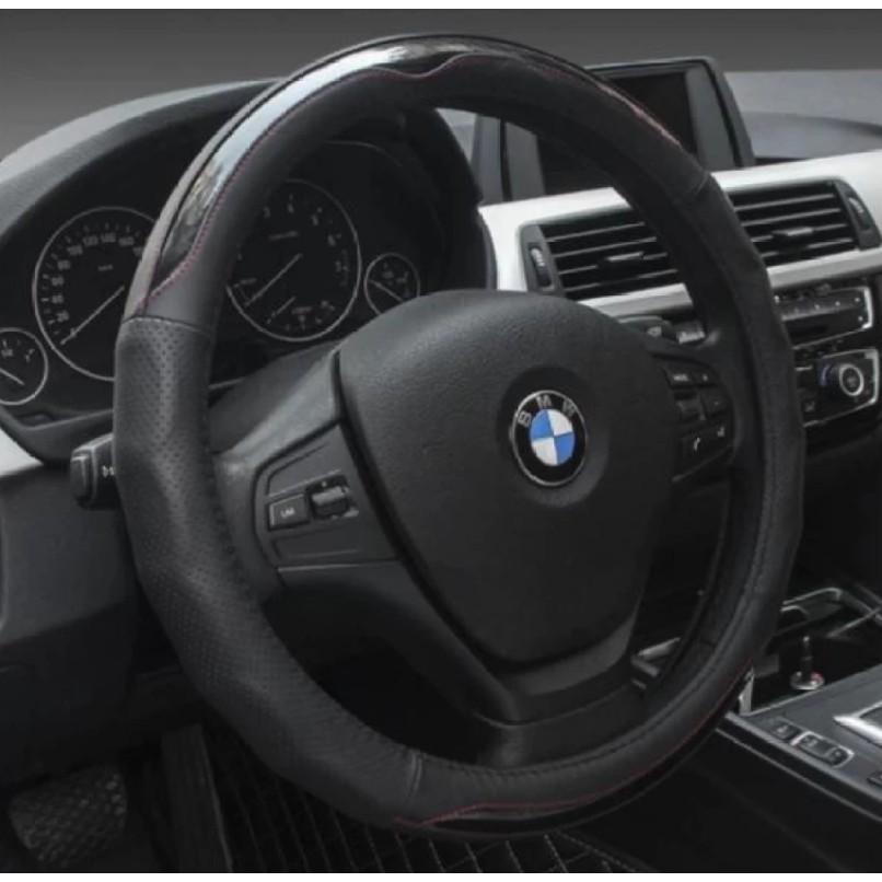 EuroQuality Bọc vô lăng thể thao cao cấp cho mọi dòng ô tô Nâu Carbon 2018 Siêu Hot