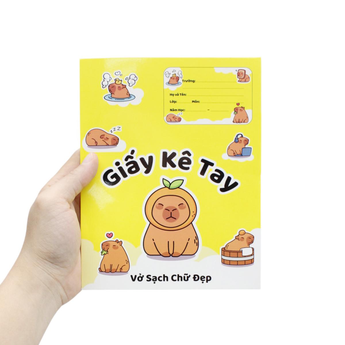 Giấy Kê Tay Tập Capybara - 16.5 x 21 cm - The Sun - Màu Vàng