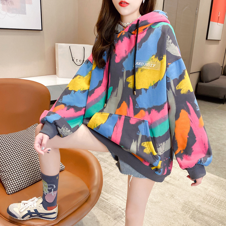 Áo Hoodies Graffiti 7 sắc cầu vòng IN VI TÍNH không bung tróc TiC028