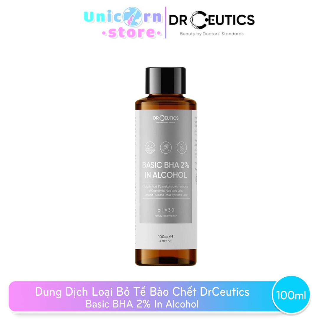 DRCEUTICS Dung Dịch Làm Sạch Tế Bào Chết Basic BHA 2% In Alcohol - Nền Cồn