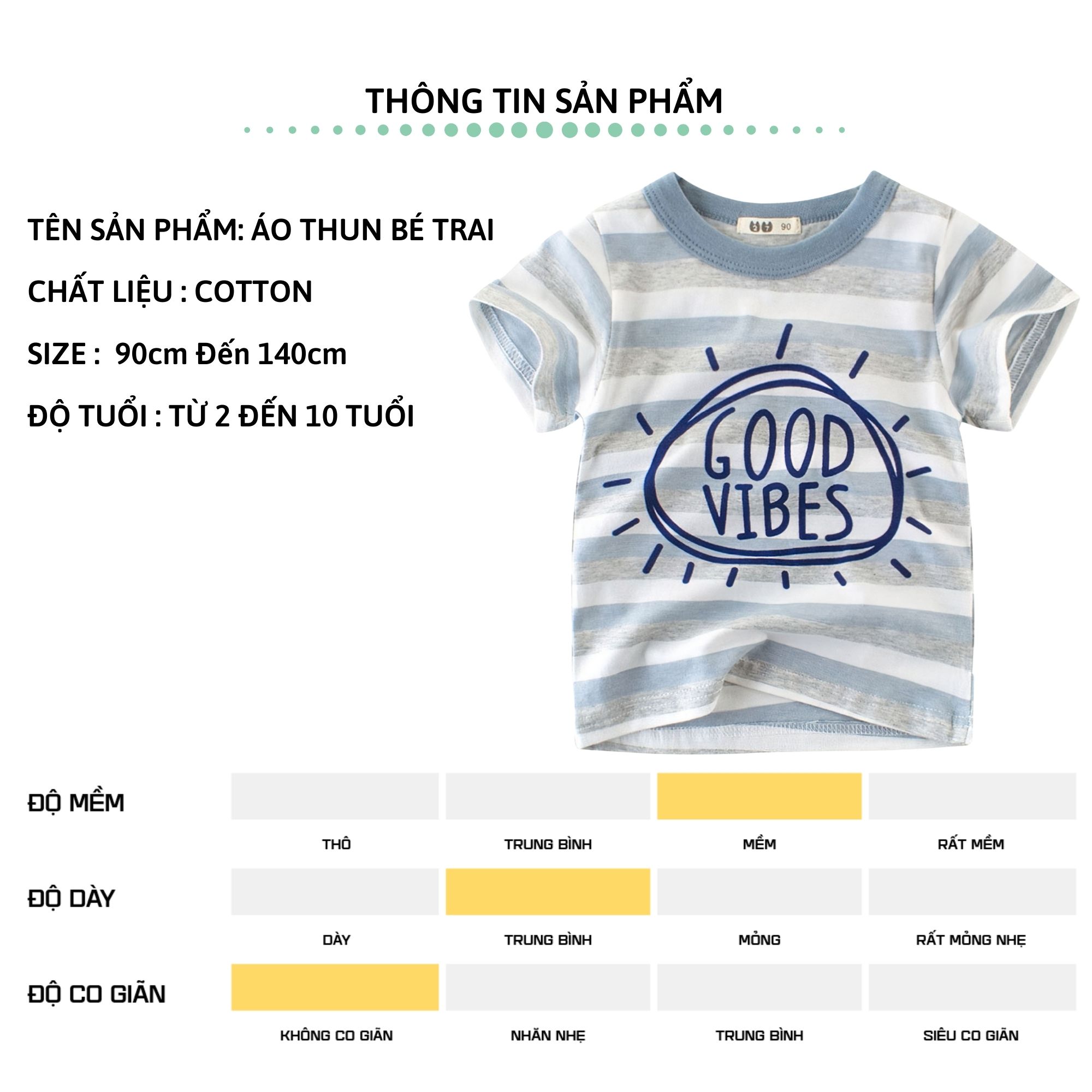 Áo thun bé trai ngắn tay 27Kids áo cộc nam 100% Cotton cho trẻ từ 2-10 tuổi BSTS1