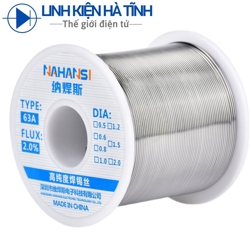 Thiếc hàn DIA 63/37 lõi nhựa thông cuộn 500g loại tốt dễ nóng chảy 0.8mm/1.0mm