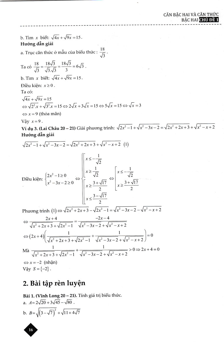 A-&gt;Z TOÁN 9 - PHÂN LOẠI VÀ PHƯƠNG PHÁP GIẢI THEO CHỦ ĐỀ ÔN THI TUYỂN SINH_TCD