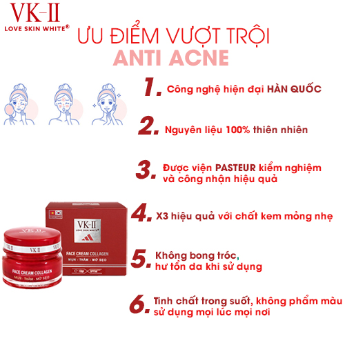 Kem Ngừa Mụn Thâm Sẹo VK II