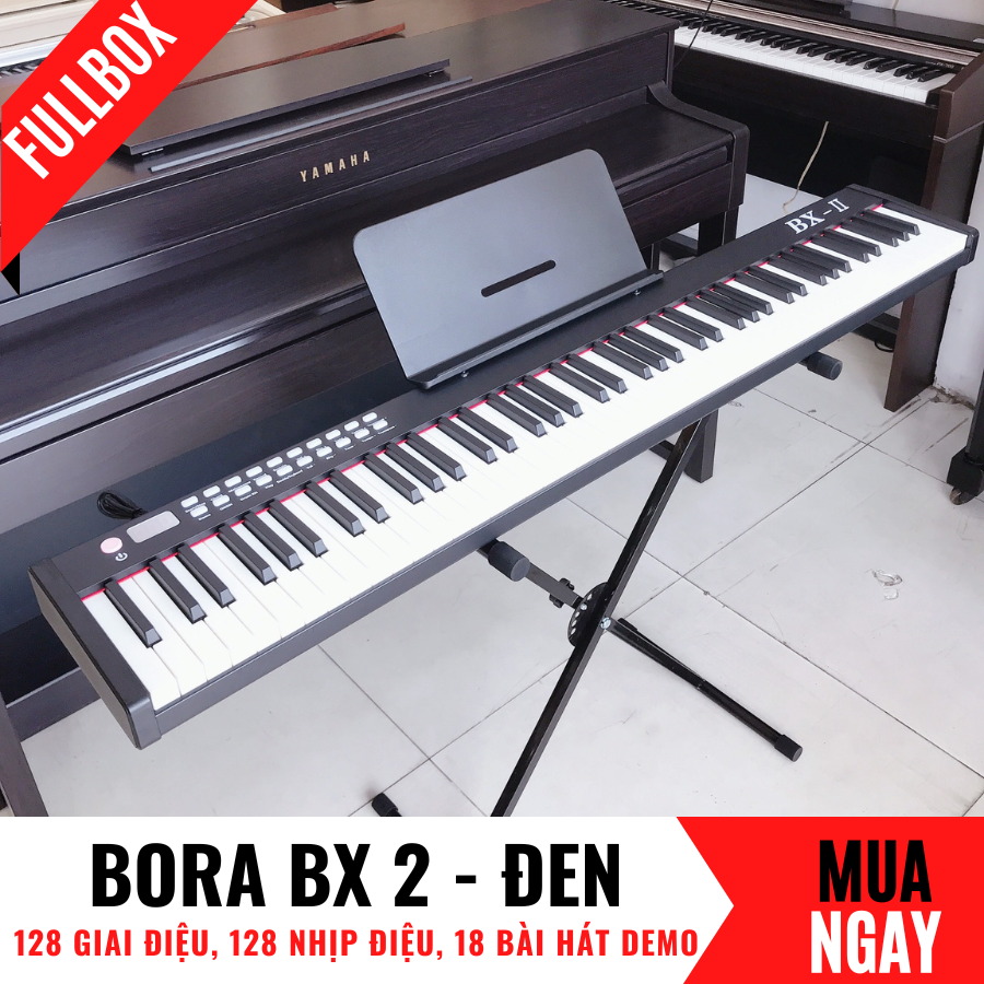 Đàn Piano Điện Bora Bx 02- 88 Phím Nặng Cảm Lực - Kết nối Blutooth + Chân Đàn + Tai Nghe