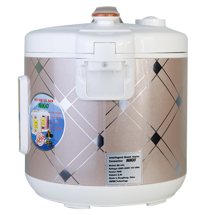 Máy Làm Tỏi Đen Nikio NK-696 - Công Nghệ Nhật Bản, Làm Tỏi Đen 12-15 Ngày, Tỉ Lệ Thành Công 99%, Tỏi Thơm Ngon Giàu Dinh Dưỡng - Bạc Kẻ Vuông - Hàng chính hãng