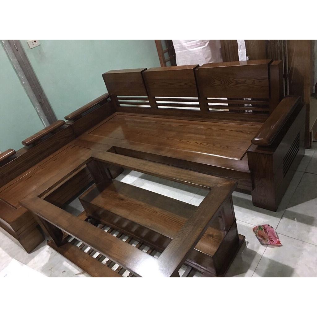 Sofa góc L gỗ sồi nga