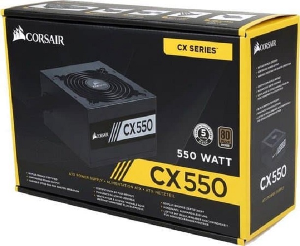 Nguồn Máy Tính Corsair CX550  80 Plus Bronze - Hàng Chính Hãng