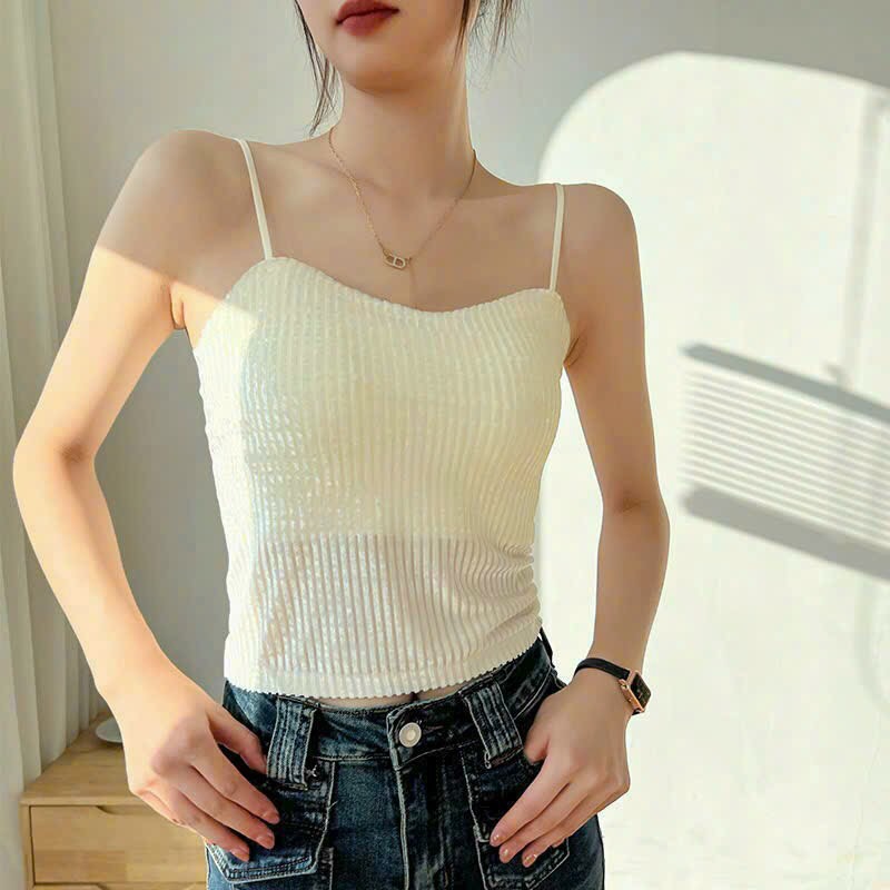 { Có size to}  Áo bra 2 dây có mút ngực nhung nhũ sang chảnh, Áo hai dây vai có thể điều chỉnh HÀNG LOẠI 1