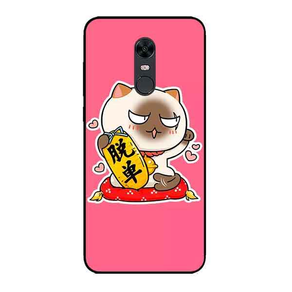 Ốp Lưng in cho Xiaomi Redmi 5 Mẫu Mèo May Mắn 8 - Hàng Chính Hãng