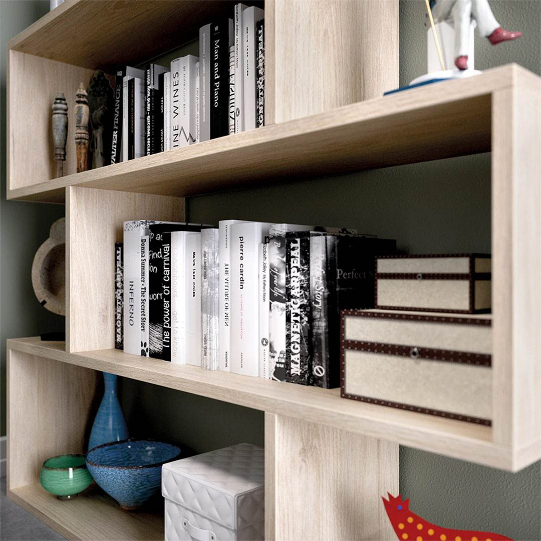 Giá sách đẹp treo tường gỗ MDF SMLIFE Bideru