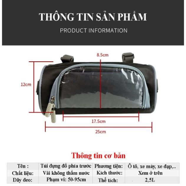 TÚI ĐỰNG ĐỒ TRÊN XE MÁY XE ĐẠP - Không còn nỗi lo rơi đồ khi chạy xe