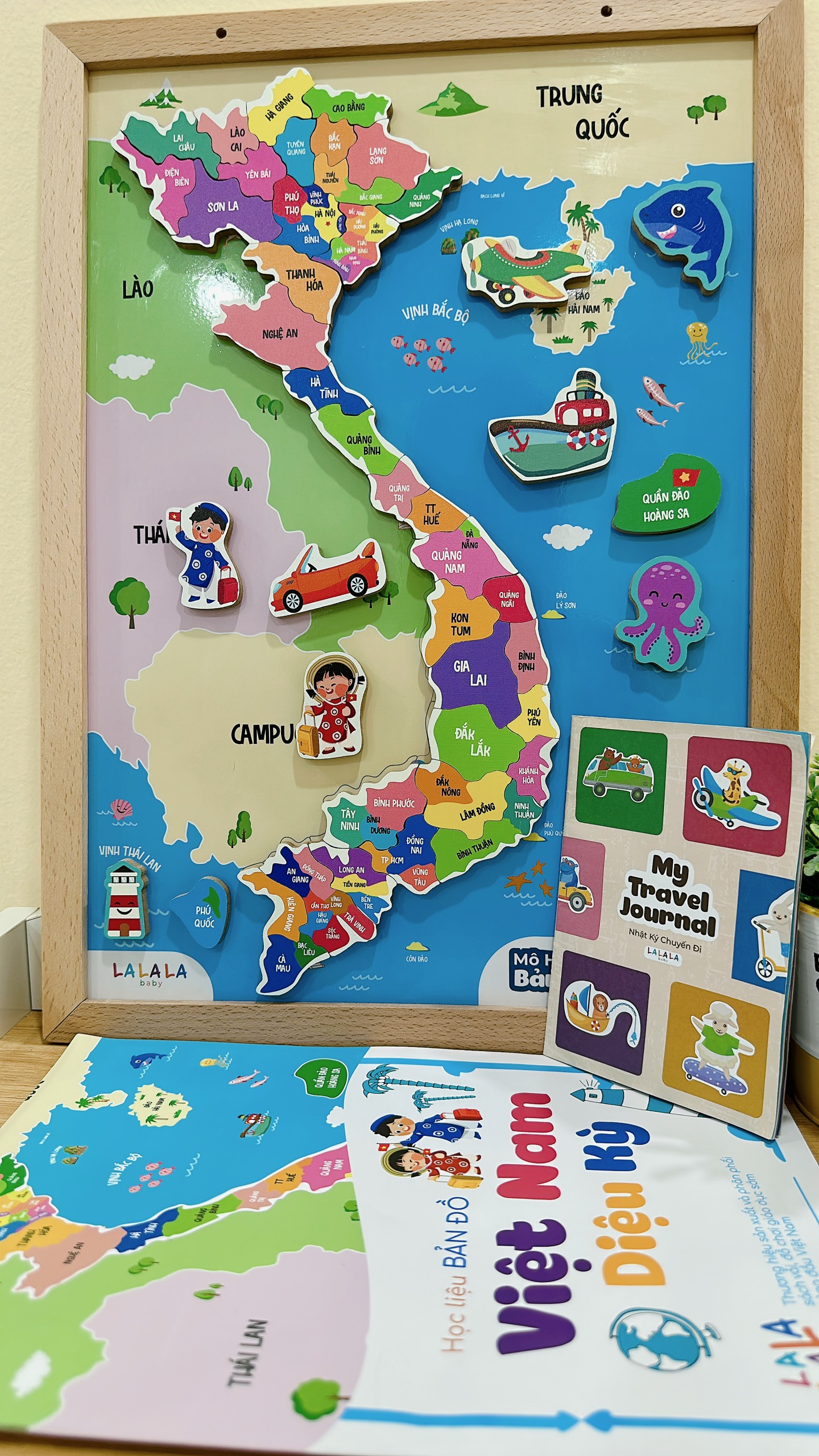 Đồ chơi ghép hình nam châm Bản đồ Việt Nam, Bản đồ TG cho bé từ 3 tuổi giúp bé thông minh hơn