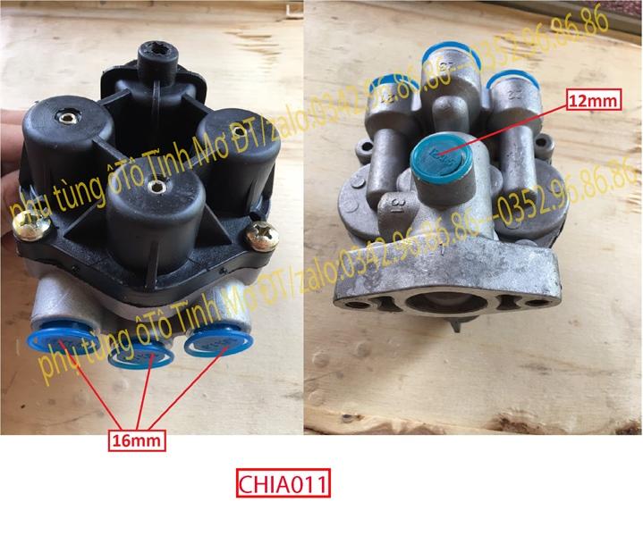 Chia hơi 4 núm HH8T, 3 lỗ