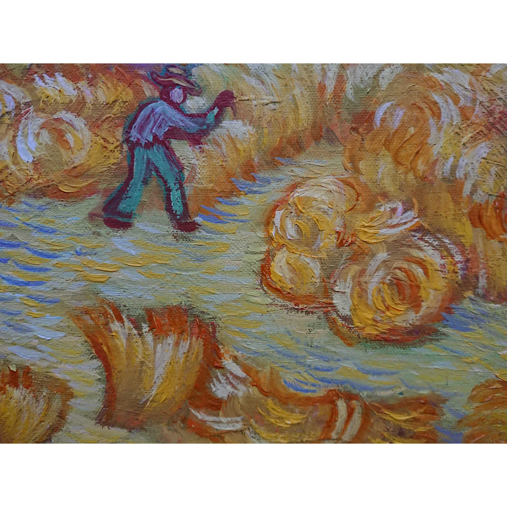 Tranh Sơn Dầu Vẽ Tay30x40cm - Thu Hoạch Lúa Mì