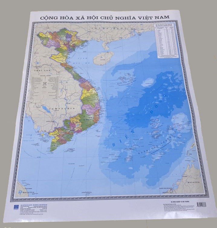 Tranh Việt Nam : 34 tỉnh thành - Size A0 ép bóng đẹp