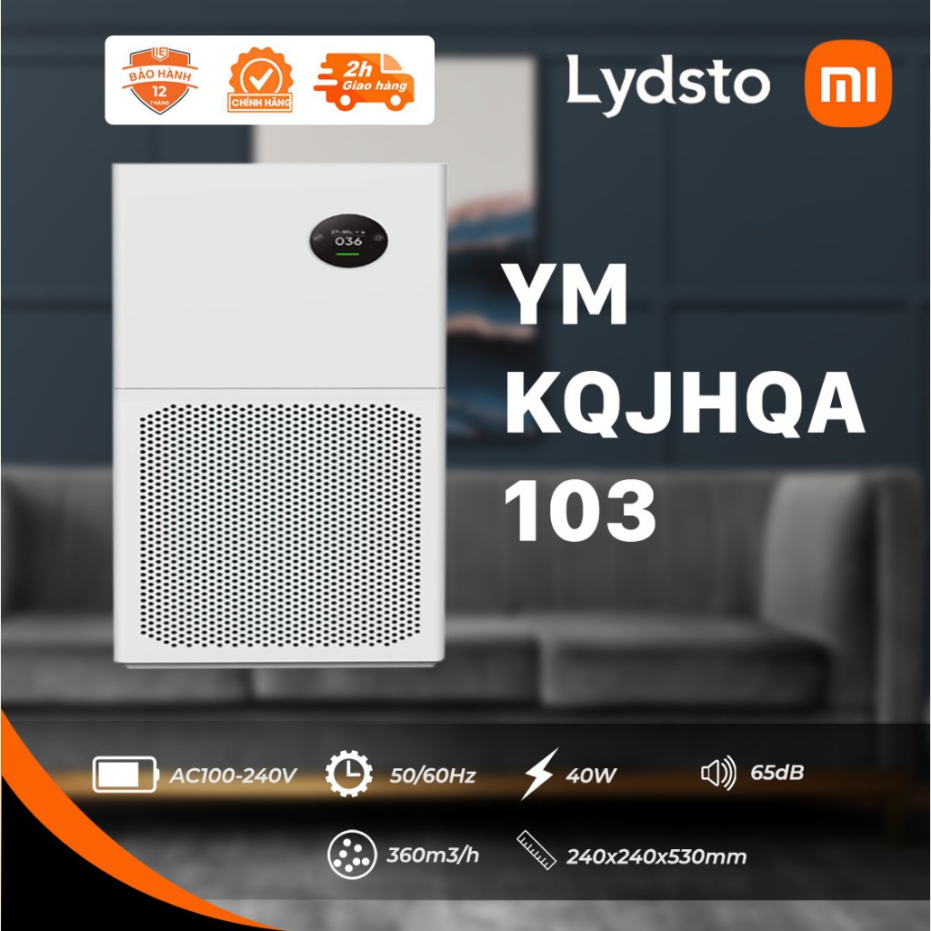 Máy lọc không khí thông minh Lydsto YM-KQJHQA103 hàng chính hãng